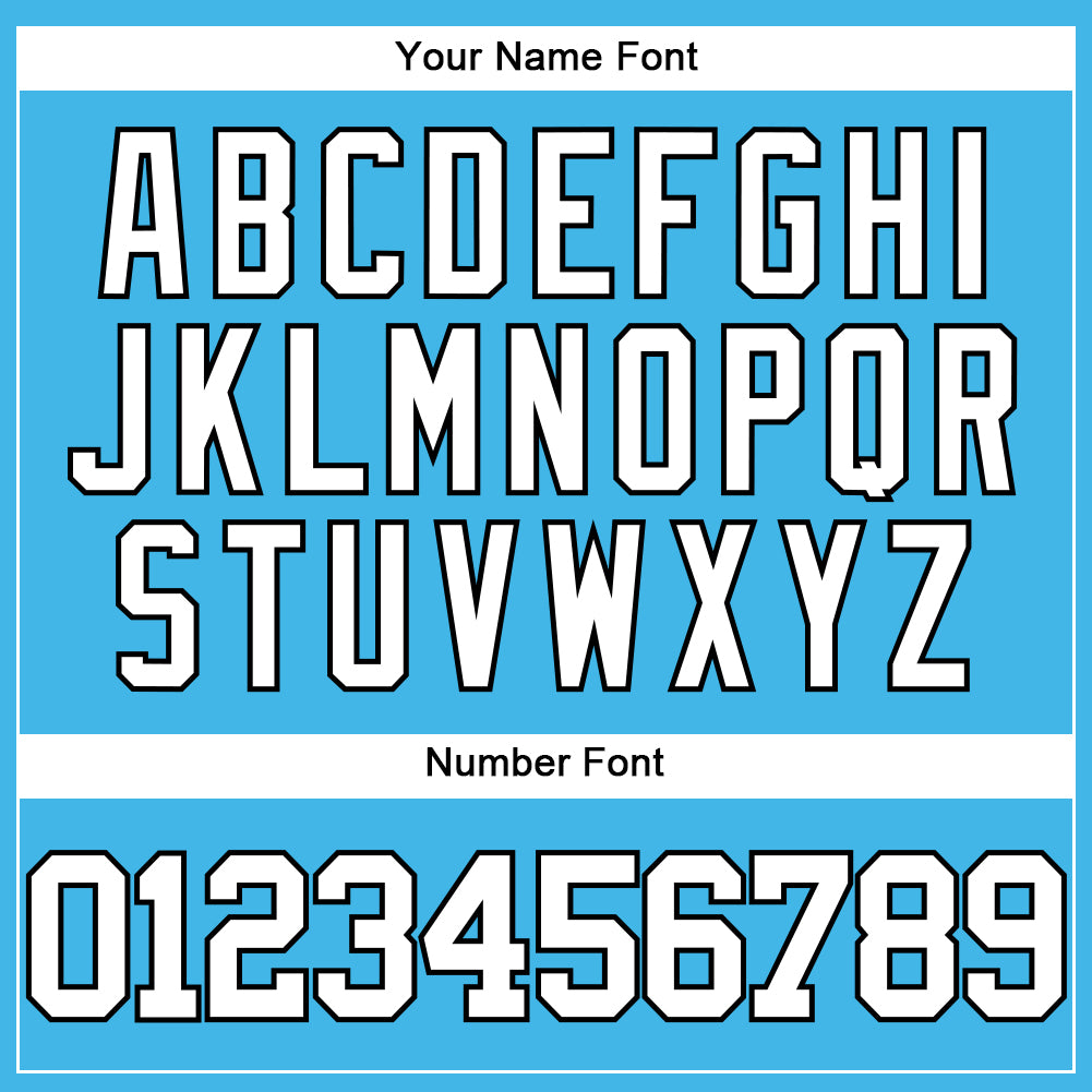 Custom Sky Blue White-Black Authentic Baseball Jersey - Sky-Custom