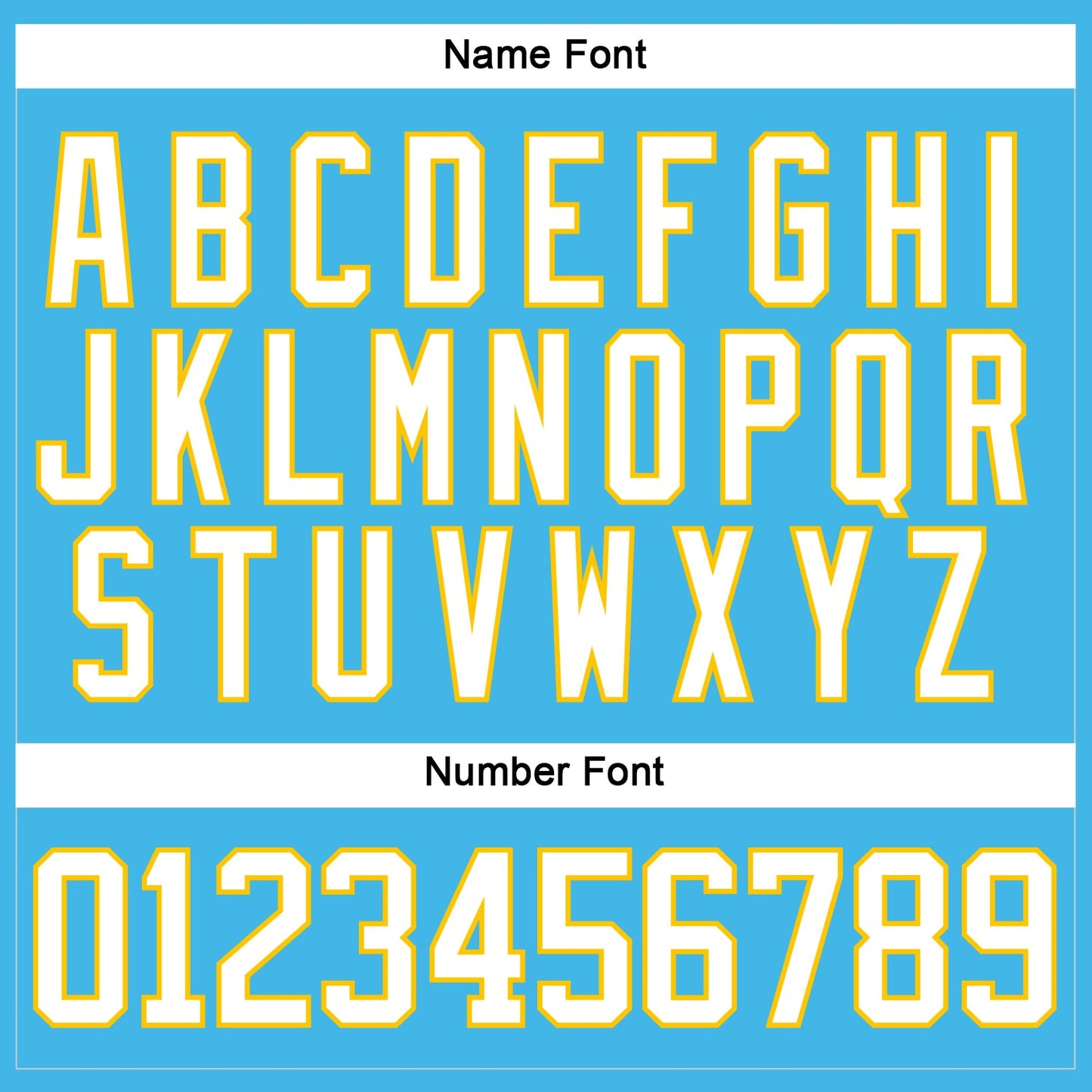 Custom Sky Blue White-Yellow Hockey Lace Neck Jersey - Sky-Custom