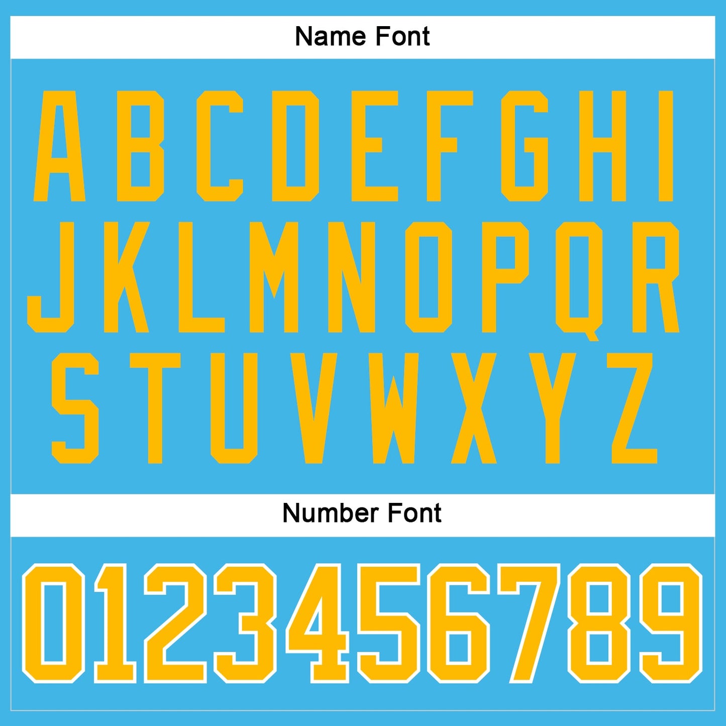 Custom Sky Blue Gold-White Hockey Jersey - Sky-Custom