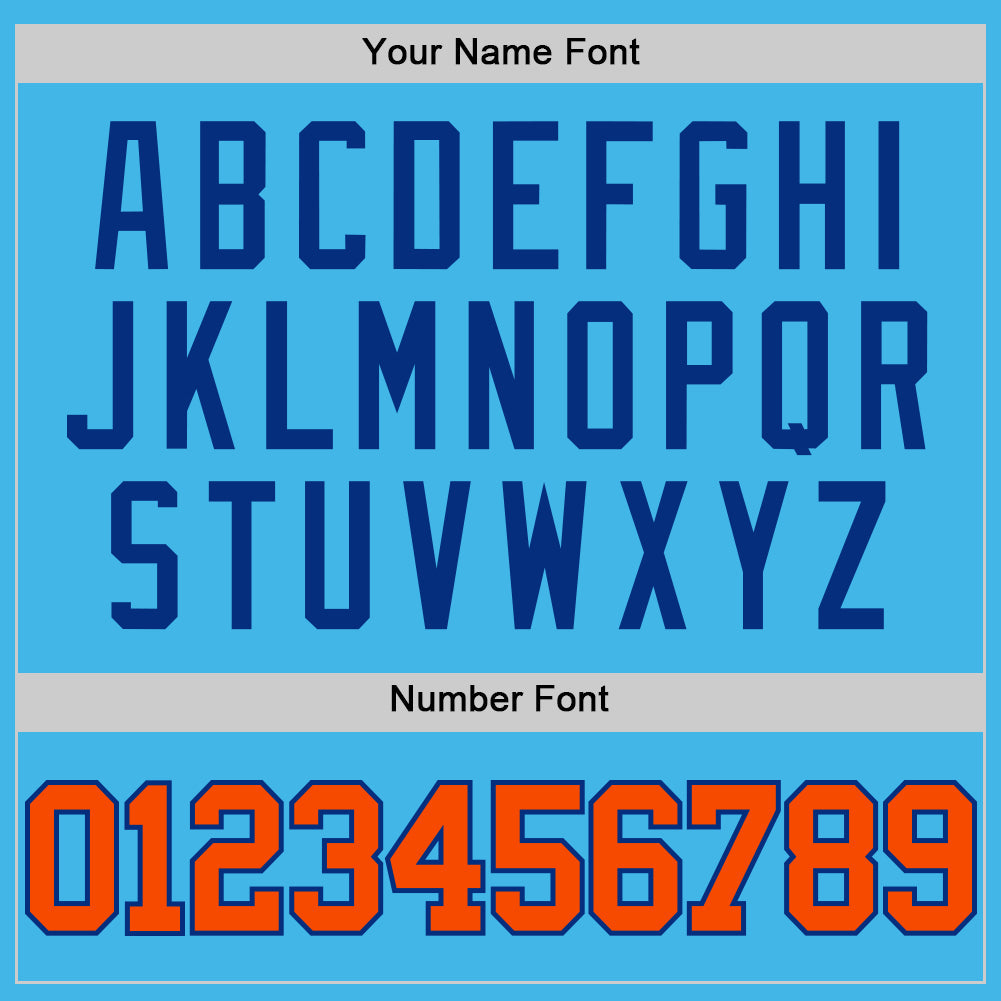 Custom Sky Blue Orange-Royal Authentic Basketball Jersey - Sky-Custom