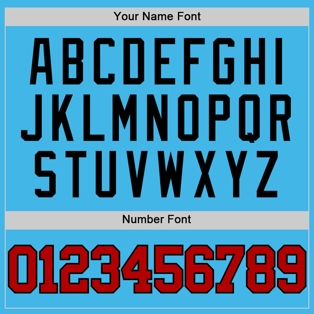 Custom Sky Blue Red-Black Authentic Basketball Jersey - Sky-Custom