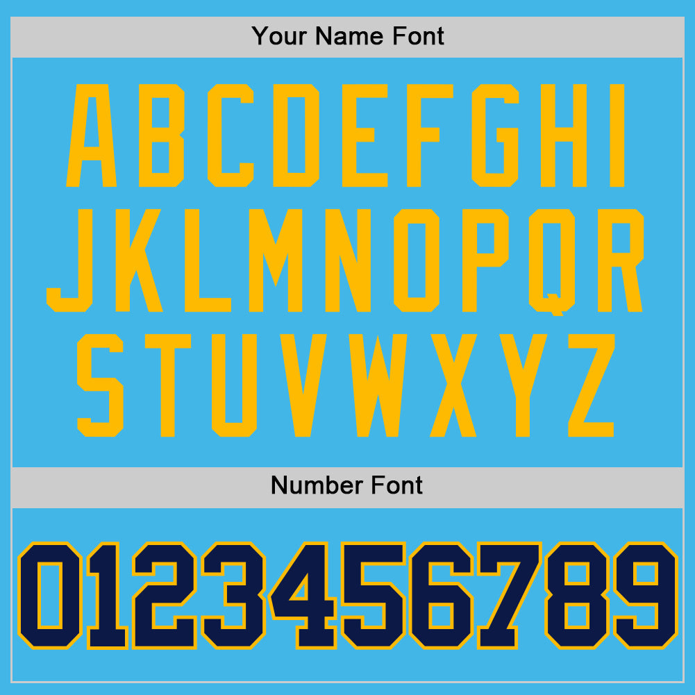 Custom Sky Blue Navy-Gold Authentic Basketball Jersey - Sky-Custom