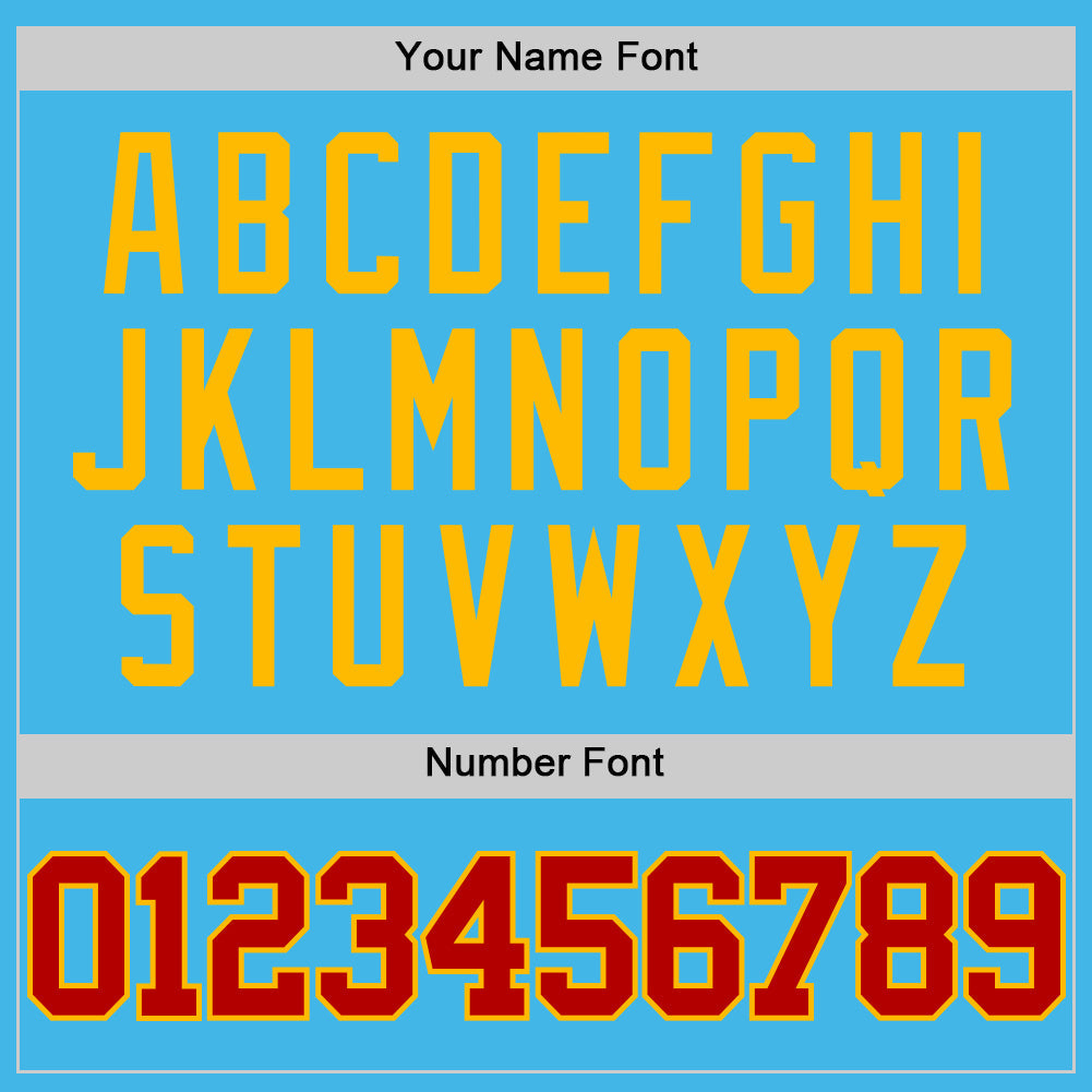 Custom Sky Blue Red-Gold Authentic Basketball Jersey - Sky-Custom