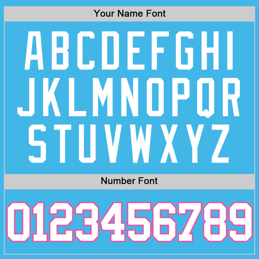 Custom Sky Blue White-Pink Authentic Basketball Jersey - Sky-Custom