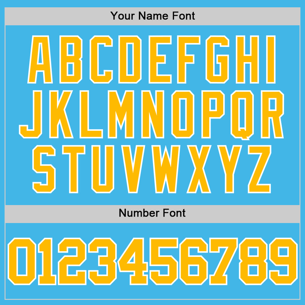 Custom Sky Blue Gold-White Authentic Basketball Jersey - Sky-Custom