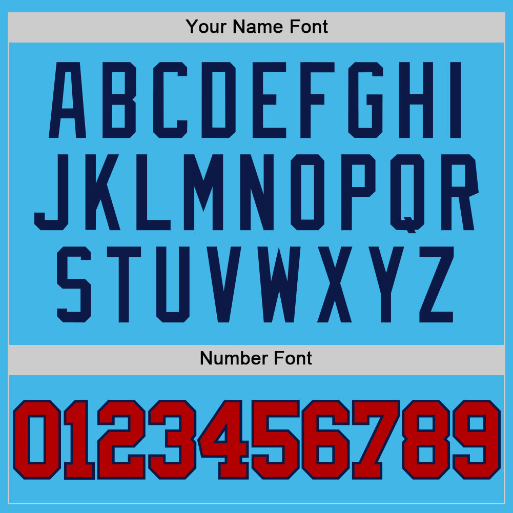 Custom Sky Blue Red-Navy Authentic Basketball Jersey - Sky-Custom