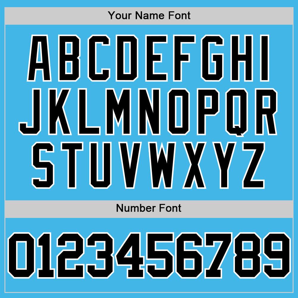 Custom Sky Blue Black-White Authentic Basketball Jersey - Sky-Custom