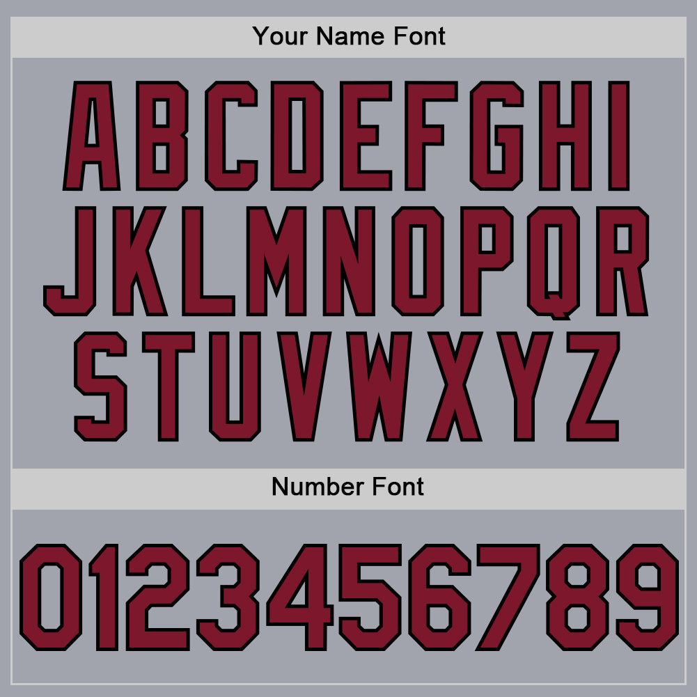 Custom Gray Black Pinstripe Crimson Authentic Sleeveless Baseball Jersey - Sky-Custom