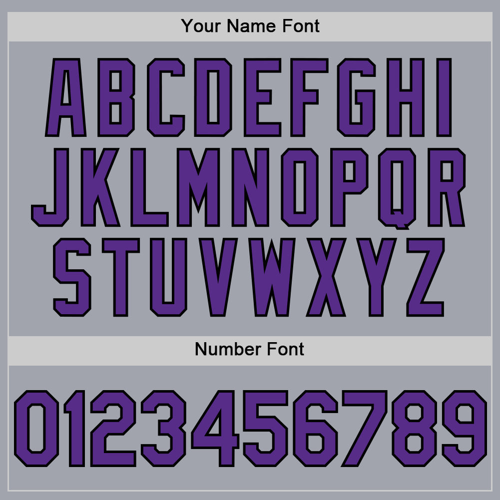 Custom Gray Black Pinstripe Purple Authentic Sleeveless Baseball Jersey - Sky-Custom