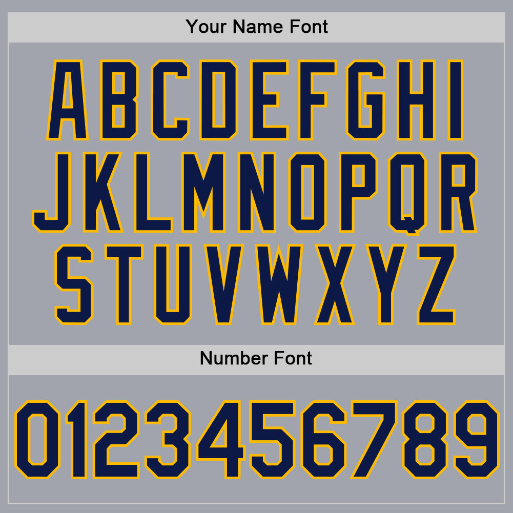 Custom Gray Navy-Gold Authentic Sleeveless Baseball Jersey - Sky-Custom