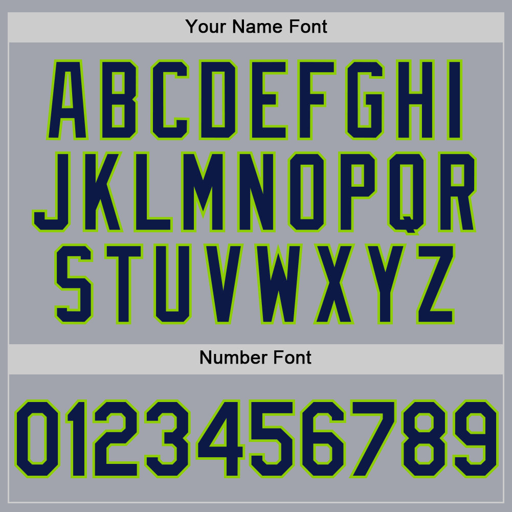 Custom Gray Navy-Neon Green Authentic Sleeveless Baseball Jersey - Sky-Custom