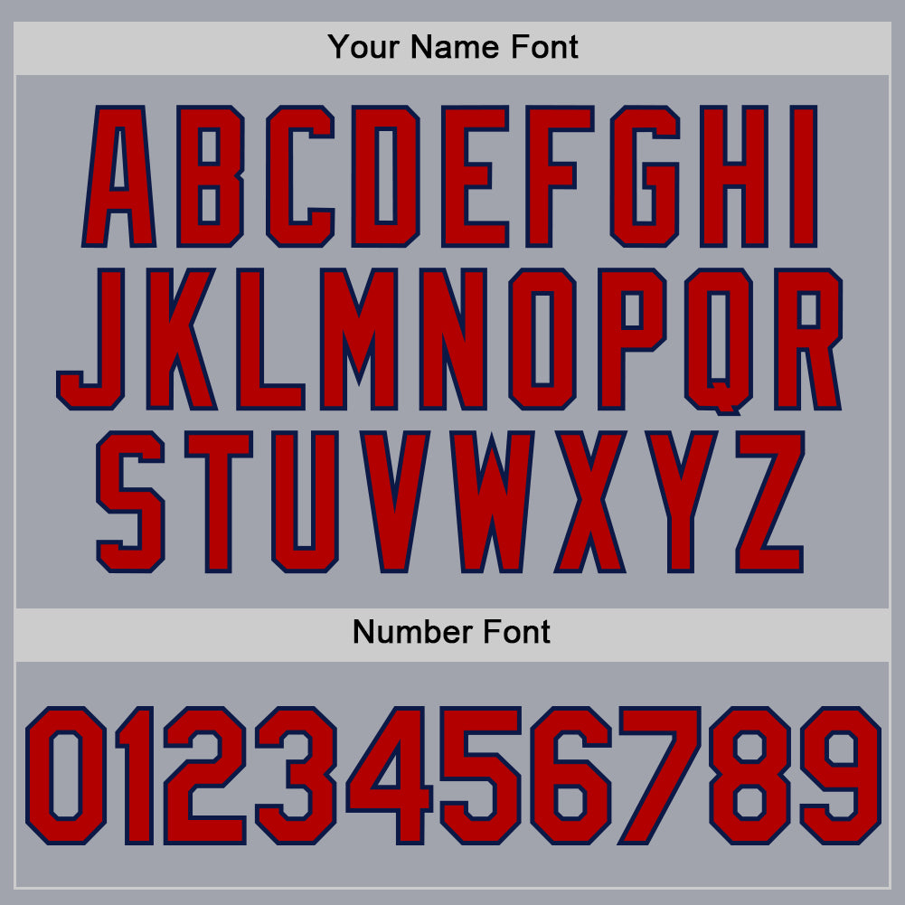 Custom Gray Red-Navy Authentic Sleeveless Baseball Jersey - Sky-Custom