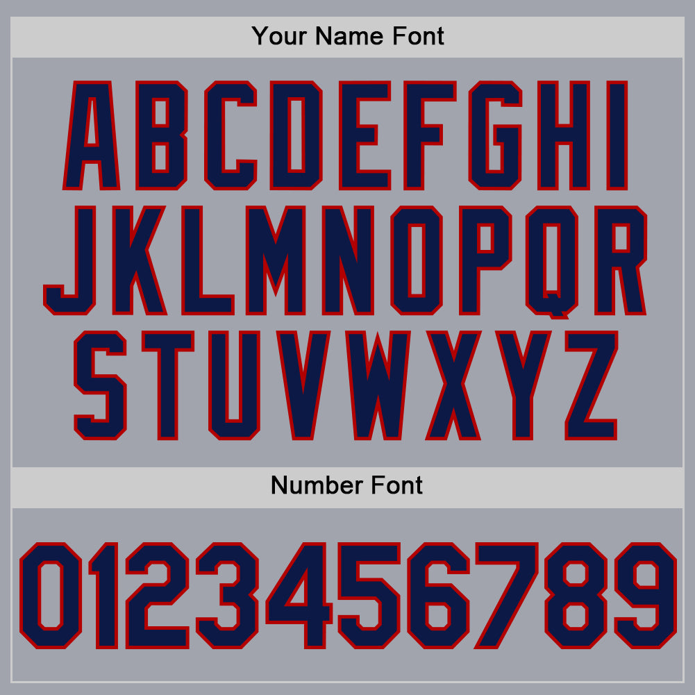 Custom Gray Navy-Red Authentic Sleeveless Baseball Jersey - Sky-Custom