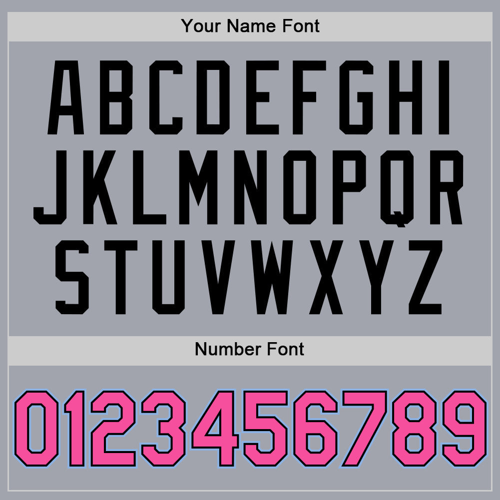 Custom Gray Pink Black-Light Blue Authentic Sleeveless Baseball Jersey - Sky-Custom