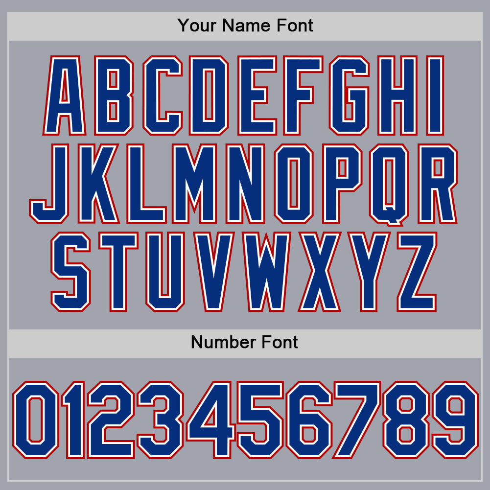 Custom Gray Royal-Red Authentic Sleeveless Baseball Jersey - Sky-Custom