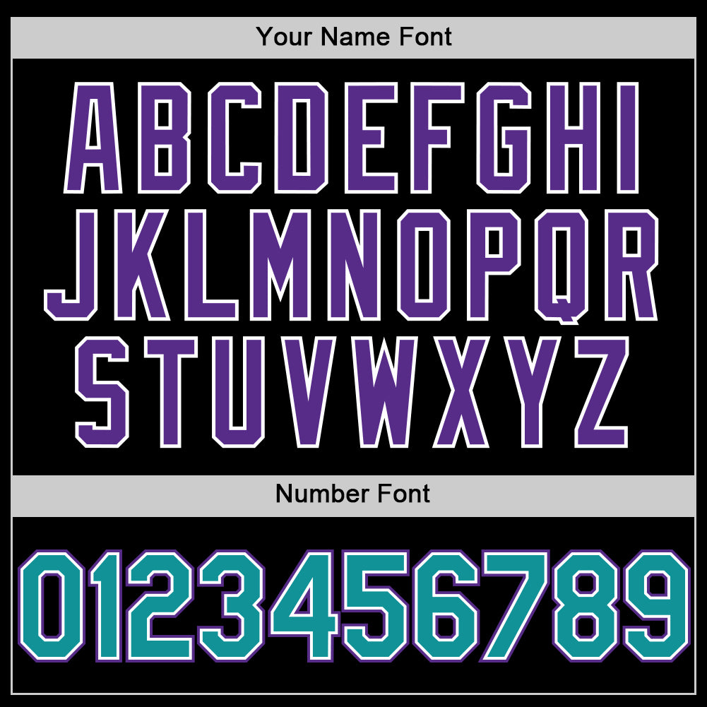 Custom Black Teal-Purple Authentic Sleeveless Baseball Jersey - Sky-Custom