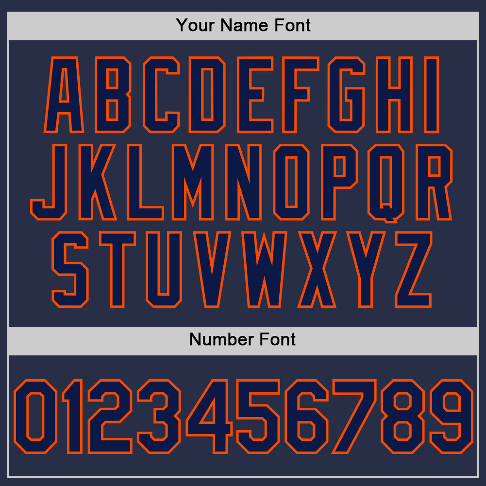 Custom Navy Orange Authentic Sleeveless Baseball Jersey - Sky-Custom