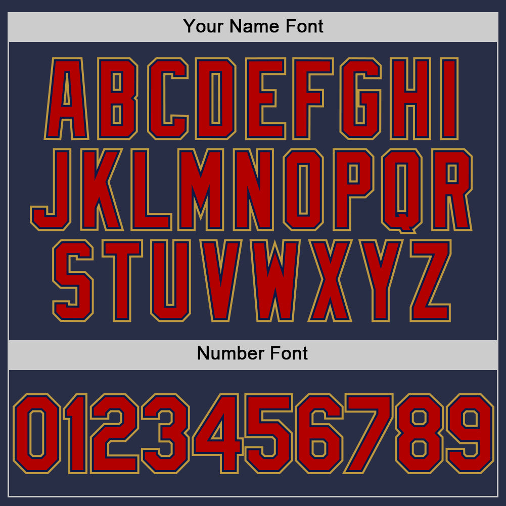 Custom Navy Red-Old Gold Authentic Sleeveless Baseball Jersey - Sky-Custom