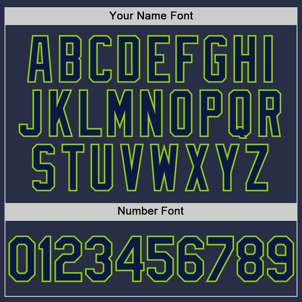 Custom Navy Neon Green Authentic Sleeveless Baseball Jersey - Sky-Custom