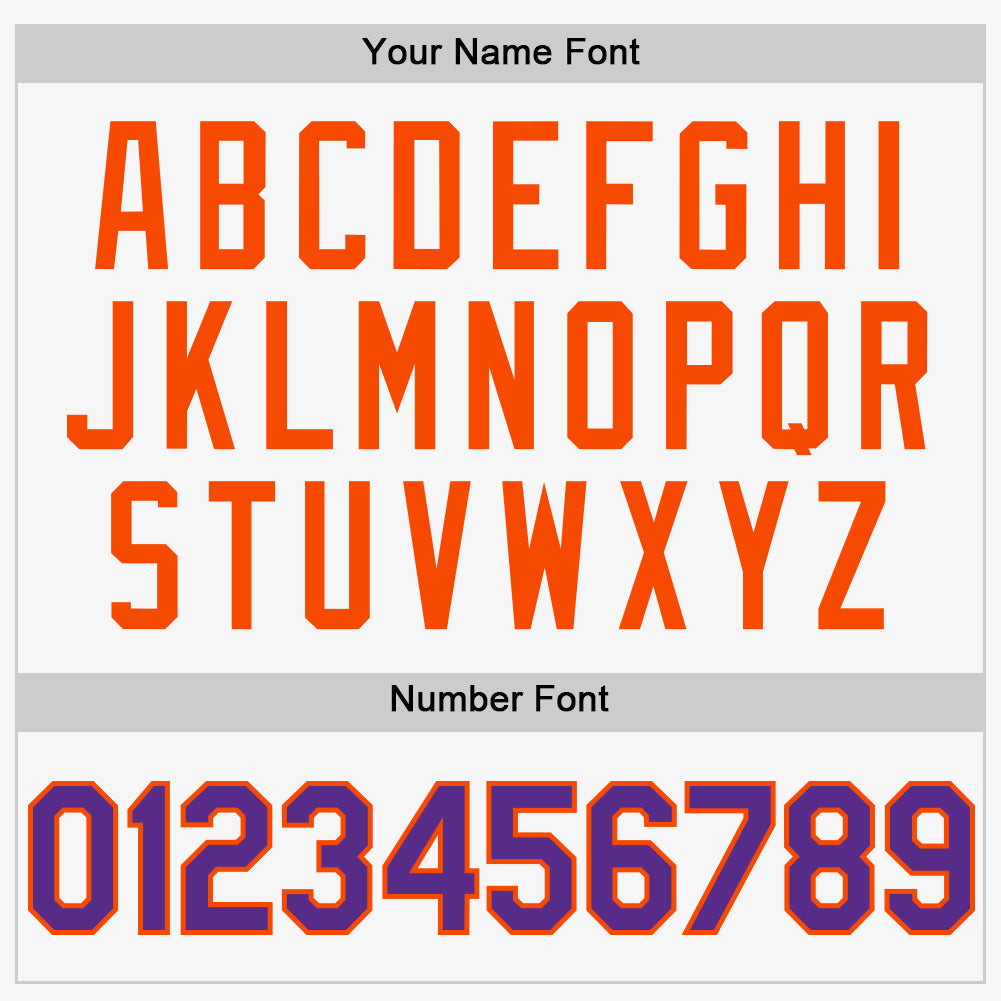 Custom White Purple-Orange Authentic Sleeveless Baseball Jersey - Sky-Custom