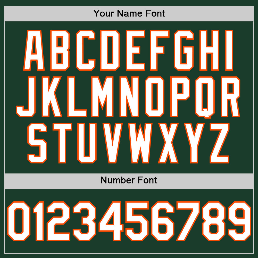 Custom Green White-Orange Authentic Sleeveless Baseball Jersey - Sky-Custom