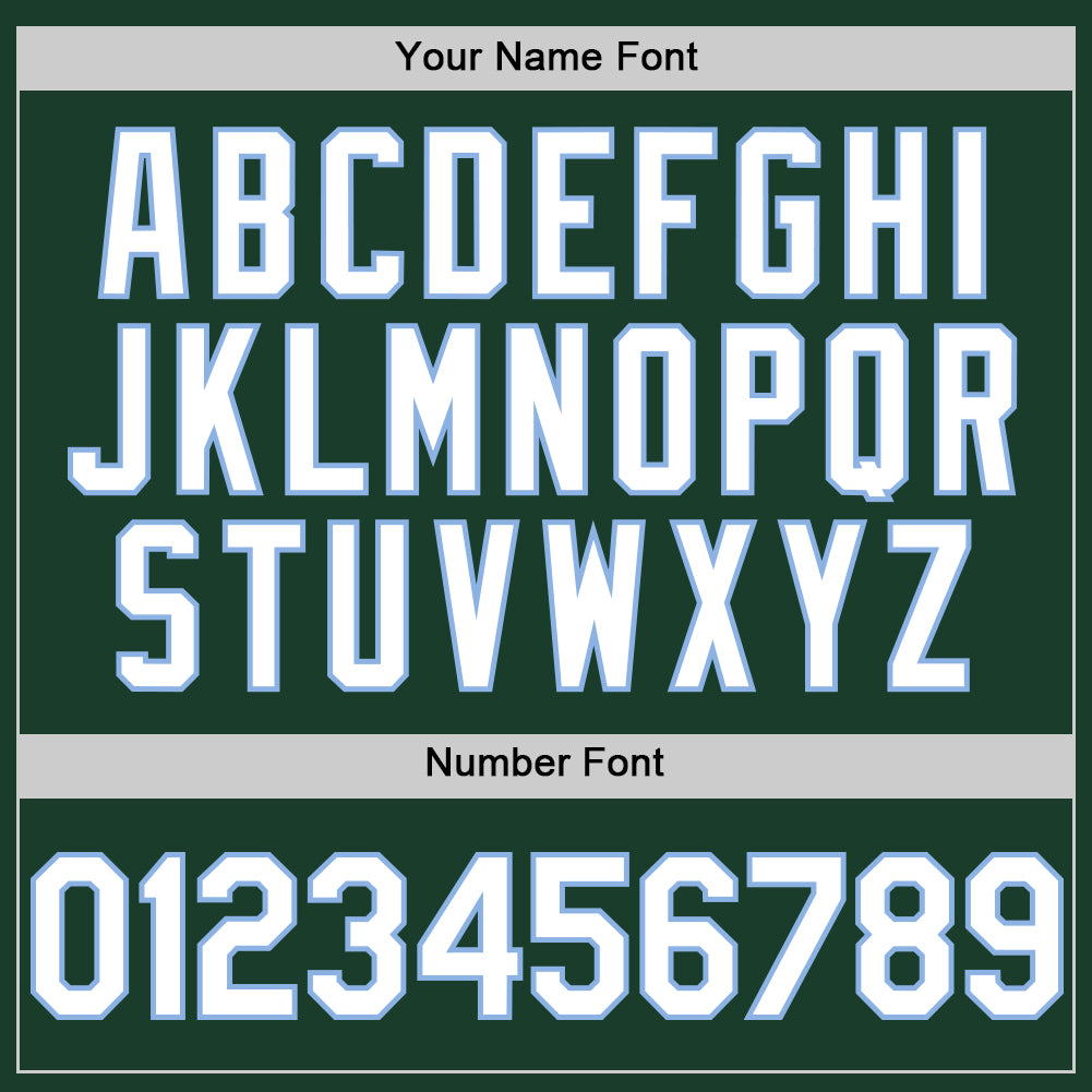 Custom Green White-Light Blue Authentic Sleeveless Baseball Jersey - Sky-Custom