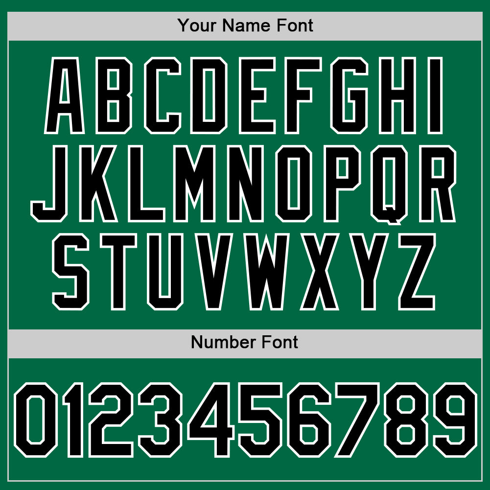 Custom Kelly Green Black-White Authentic Sleeveless Baseball Jersey - Sky-Custom