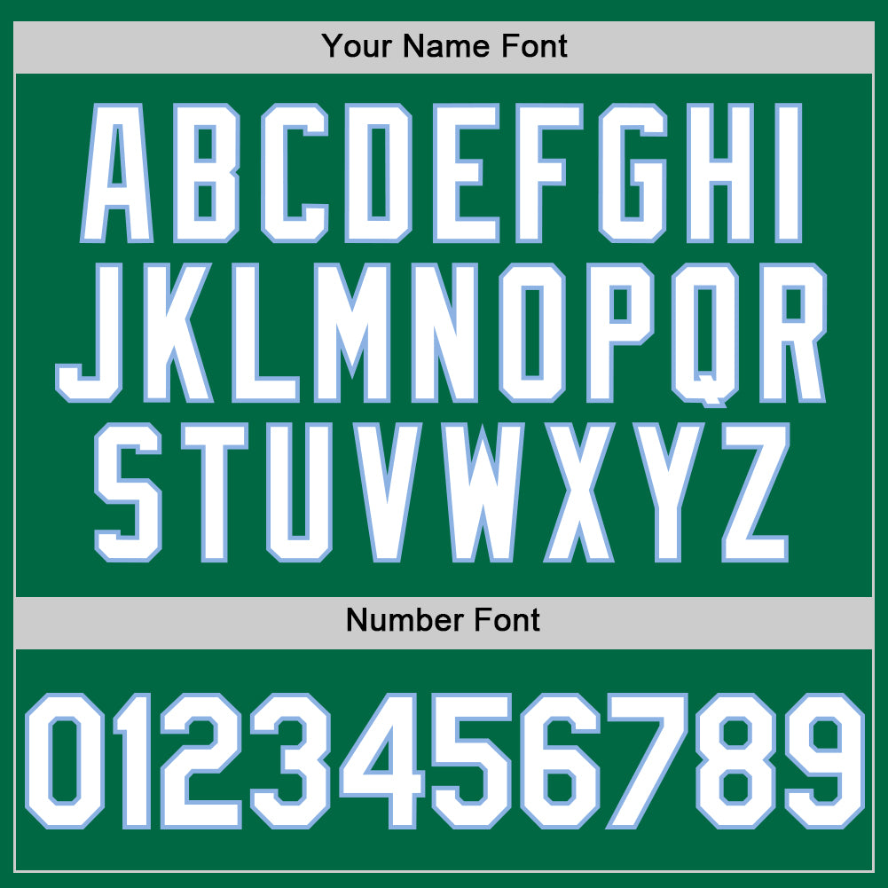 Custom Kelly Green White-Light Blue Authentic Sleeveless Baseball Jersey - Sky-Custom