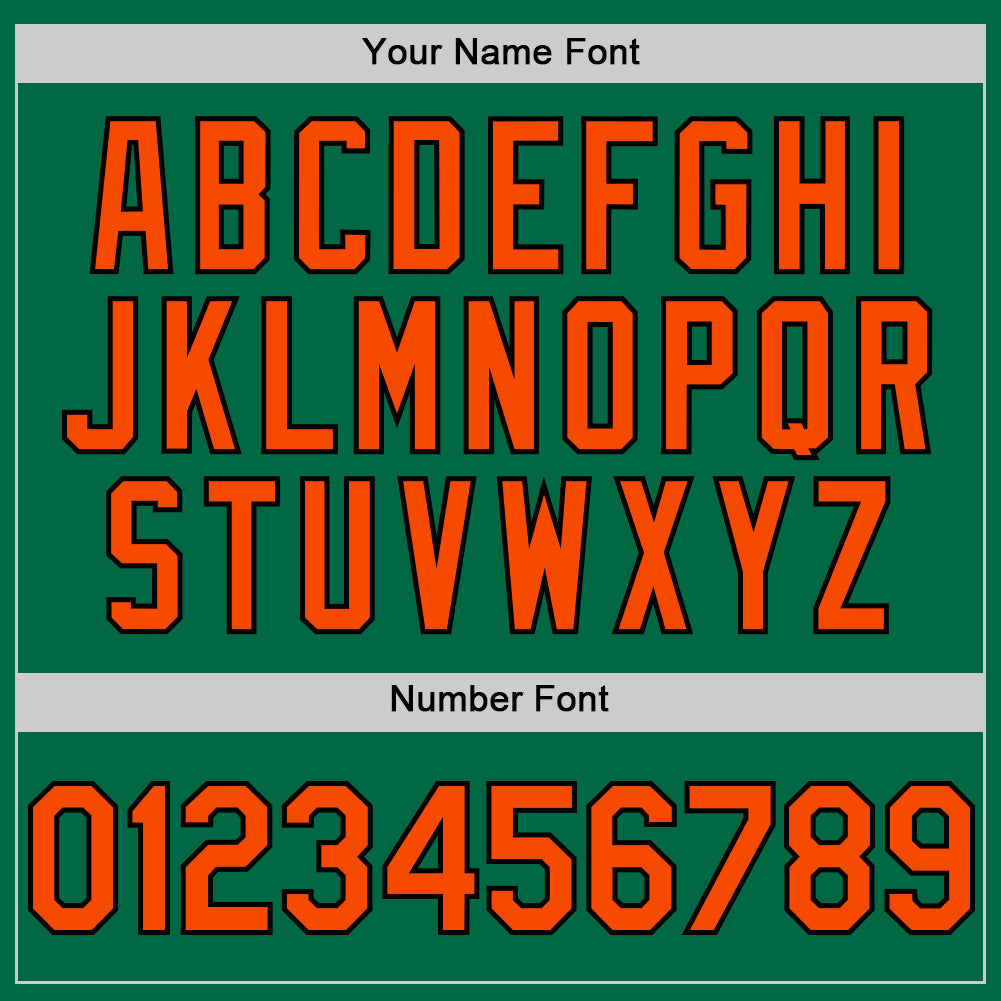 Custom Kelly Green Orange-Black Authentic Sleeveless Baseball Jersey - Sky-Custom