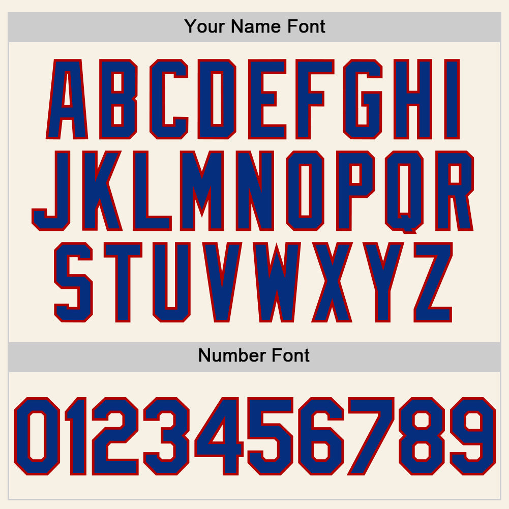 Custom Cream Royal-Red Authentic Sleeveless Baseball Jersey - Sky-Custom