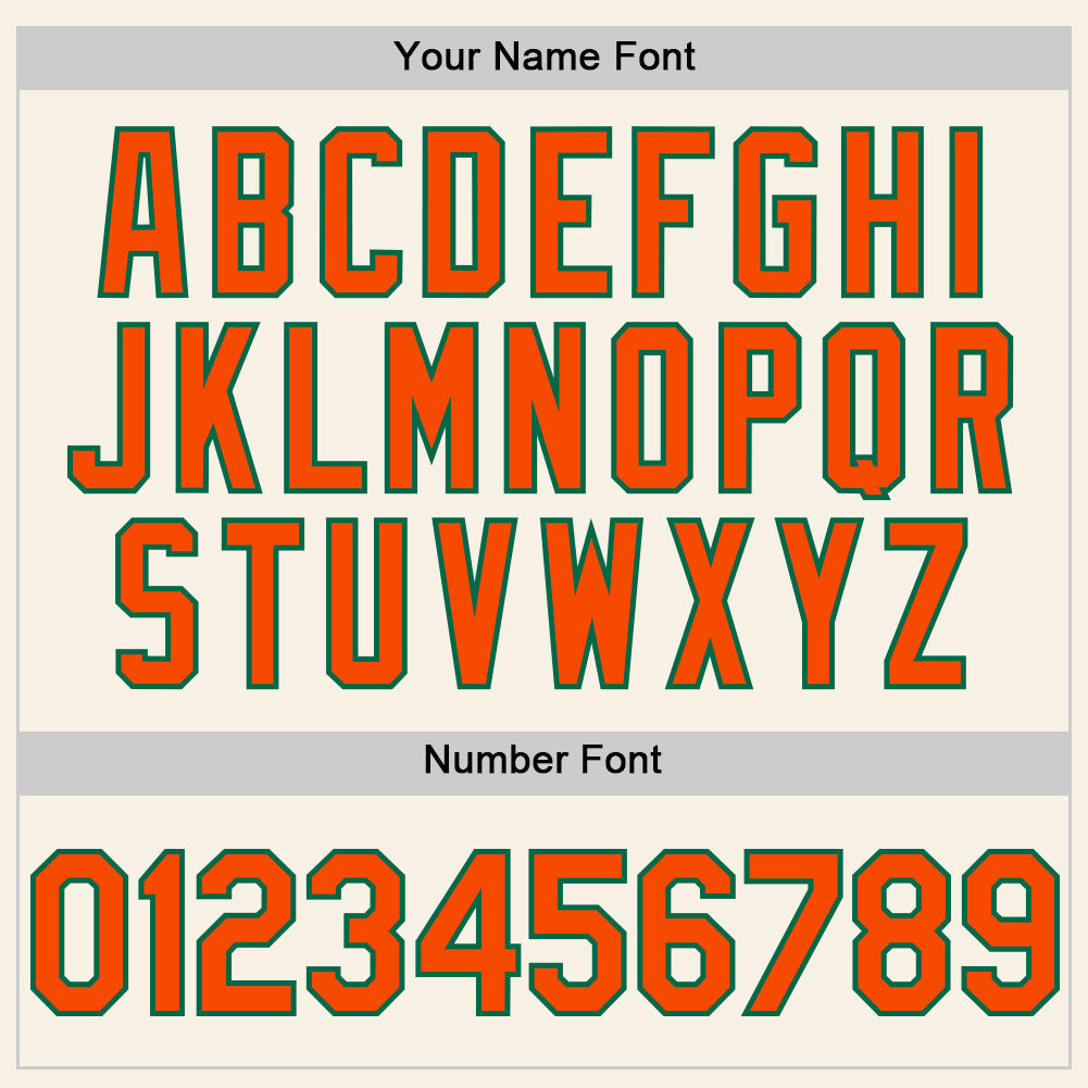 Custom Cream Orange-Kelly Green Authentic Sleeveless Baseball Jersey - Sky-Custom