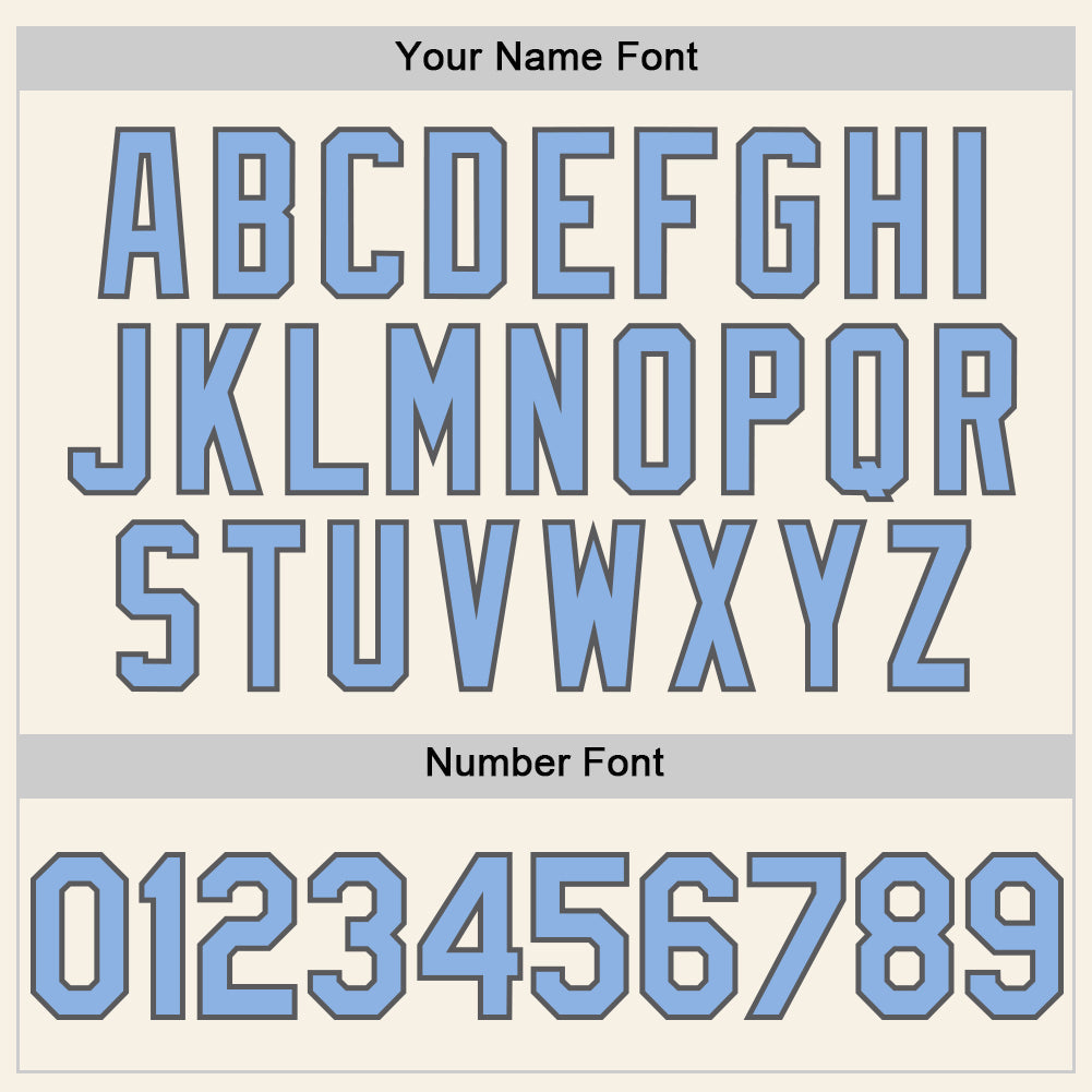 Custom Cream Light Blue-Steel Gray Authentic Sleeveless Baseball Jersey - Sky-Custom