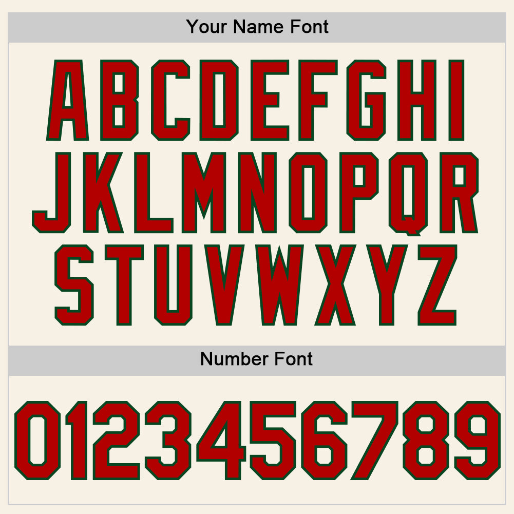 Custom Cream Red-Green Authentic Sleeveless Baseball Jersey - Sky-Custom