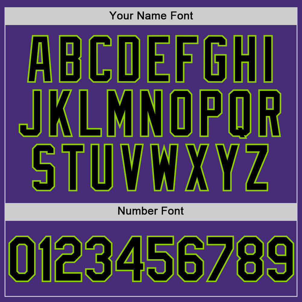 Custom Purple Black-Neon Green Authentic Sleeveless Baseball Jersey - Sky-Custom