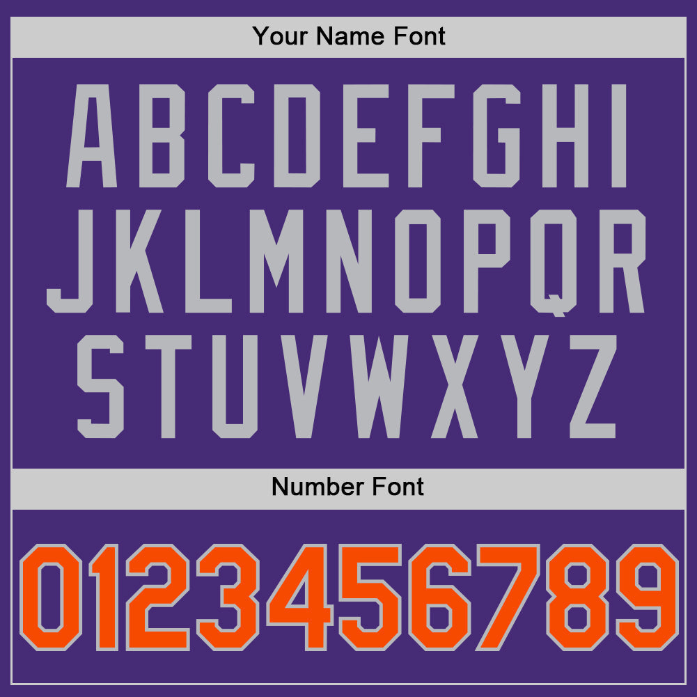 Custom Purple Orange-Gray Authentic Sleeveless Baseball Jersey - Sky-Custom