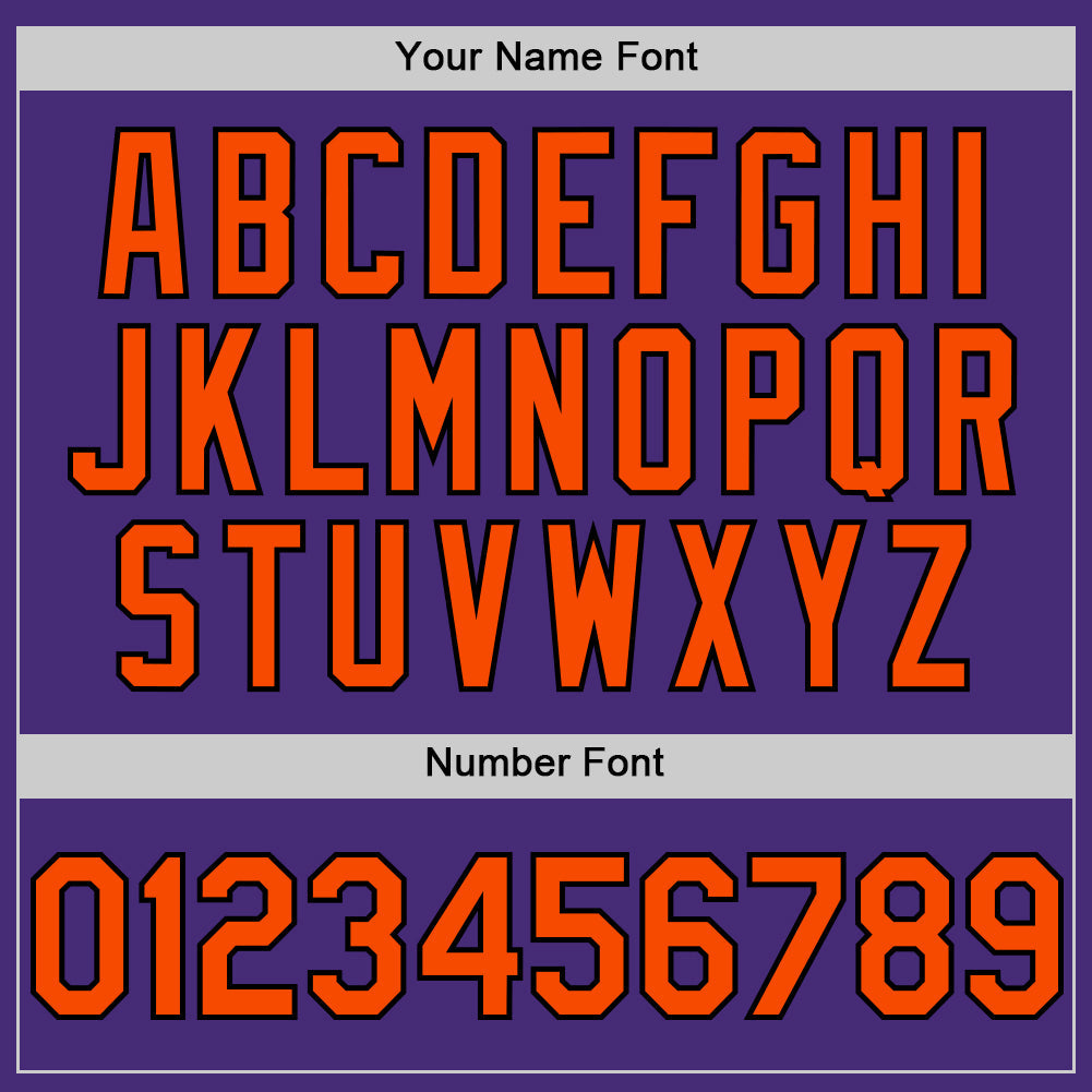 Custom Purple Orange-Black Authentic Sleeveless Baseball Jersey - Sky-Custom