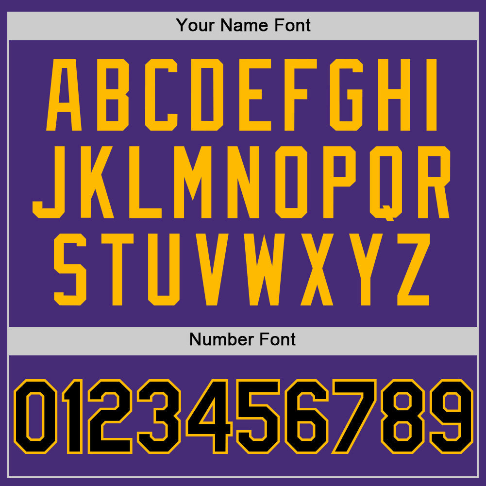 Custom Purple Black-Gold Authentic Sleeveless Baseball Jersey - Sky-Custom