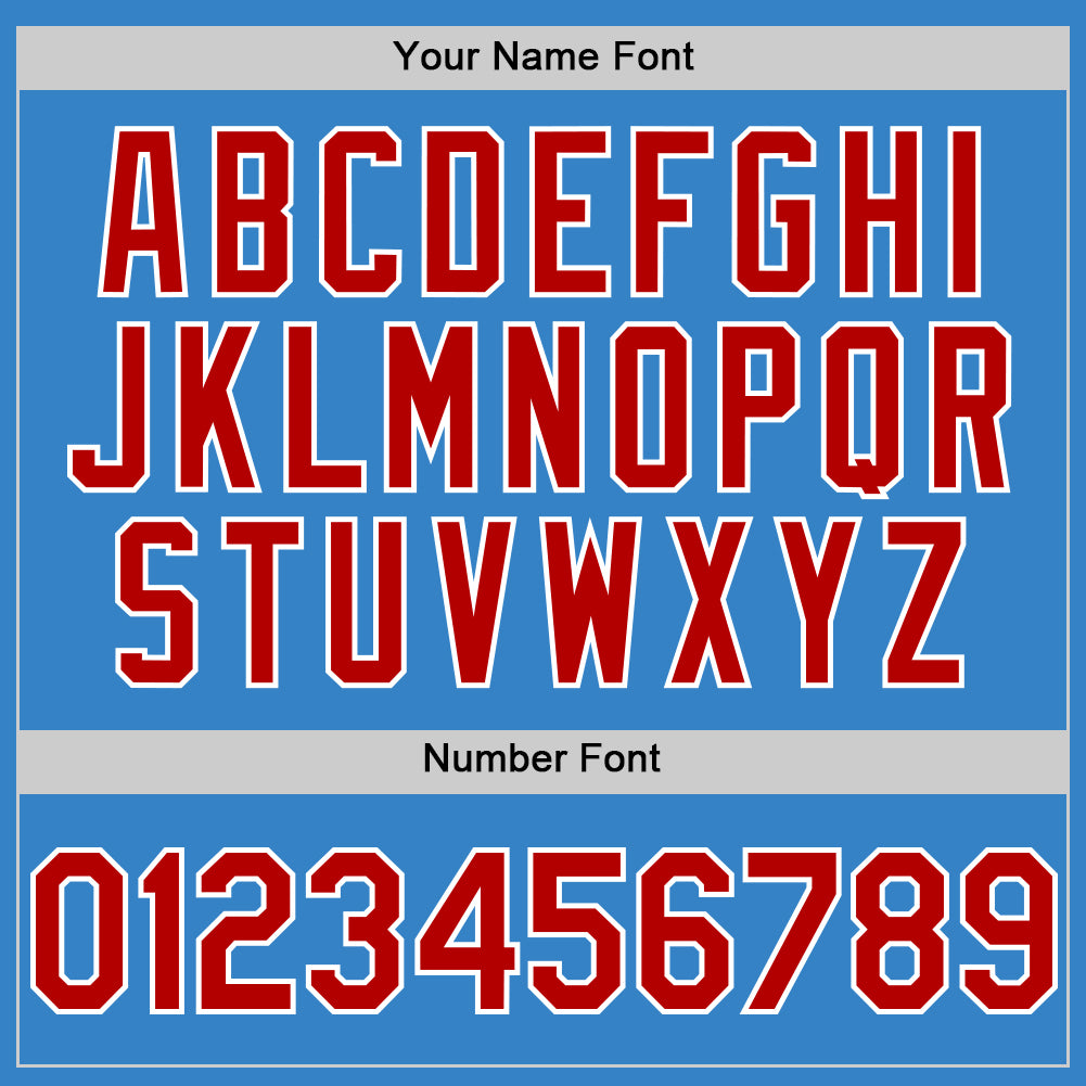 Custom Powder Blue Red-White Authentic Sleeveless Baseball Jersey - Sky-Custom