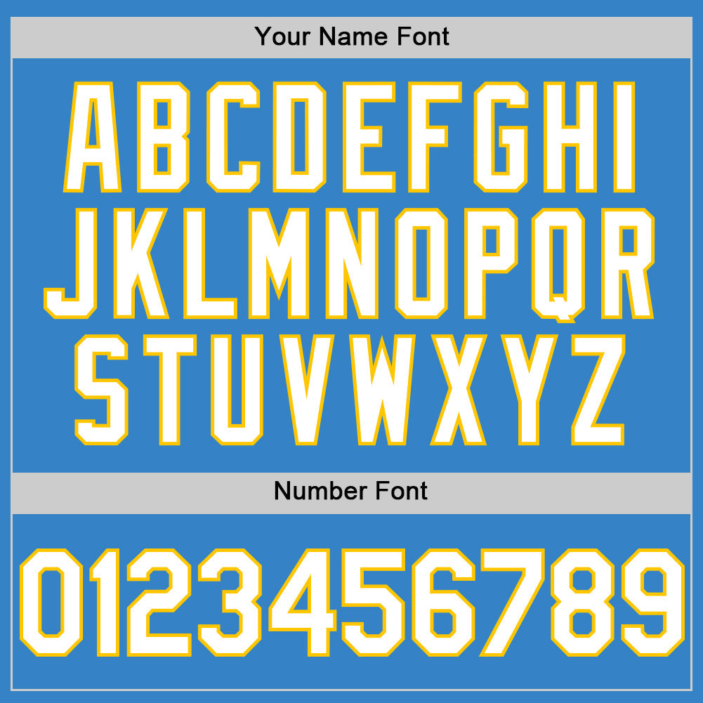 Custom Powder Blue White-Yellow Authentic Sleeveless Baseball Jersey - Sky-Custom