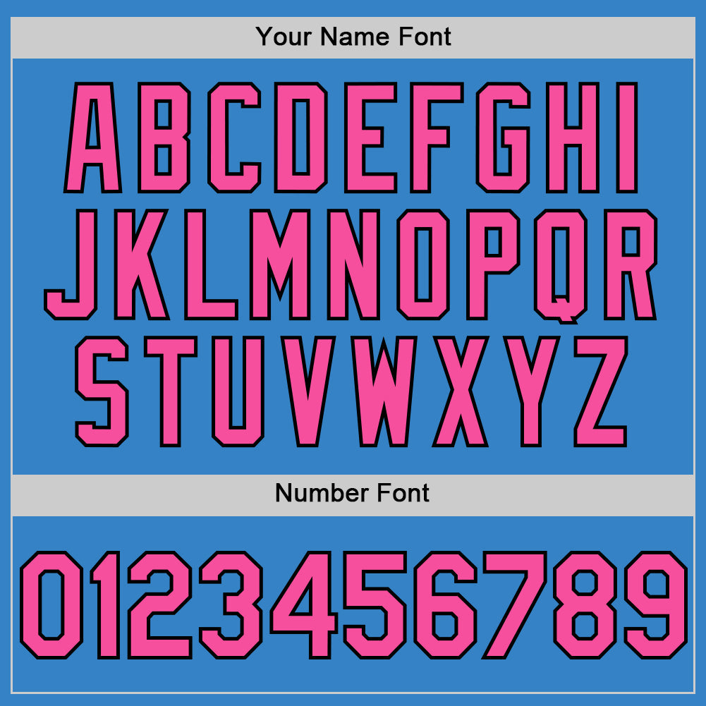 Custom Powder Blue Pink-Black Authentic Sleeveless Baseball Jersey - Sky-Custom