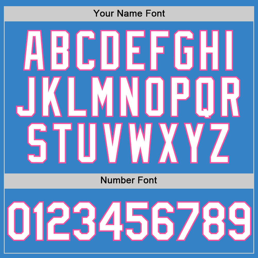 Custom Powder Blue White-Pink Authentic Sleeveless Baseball Jersey - Sky-Custom