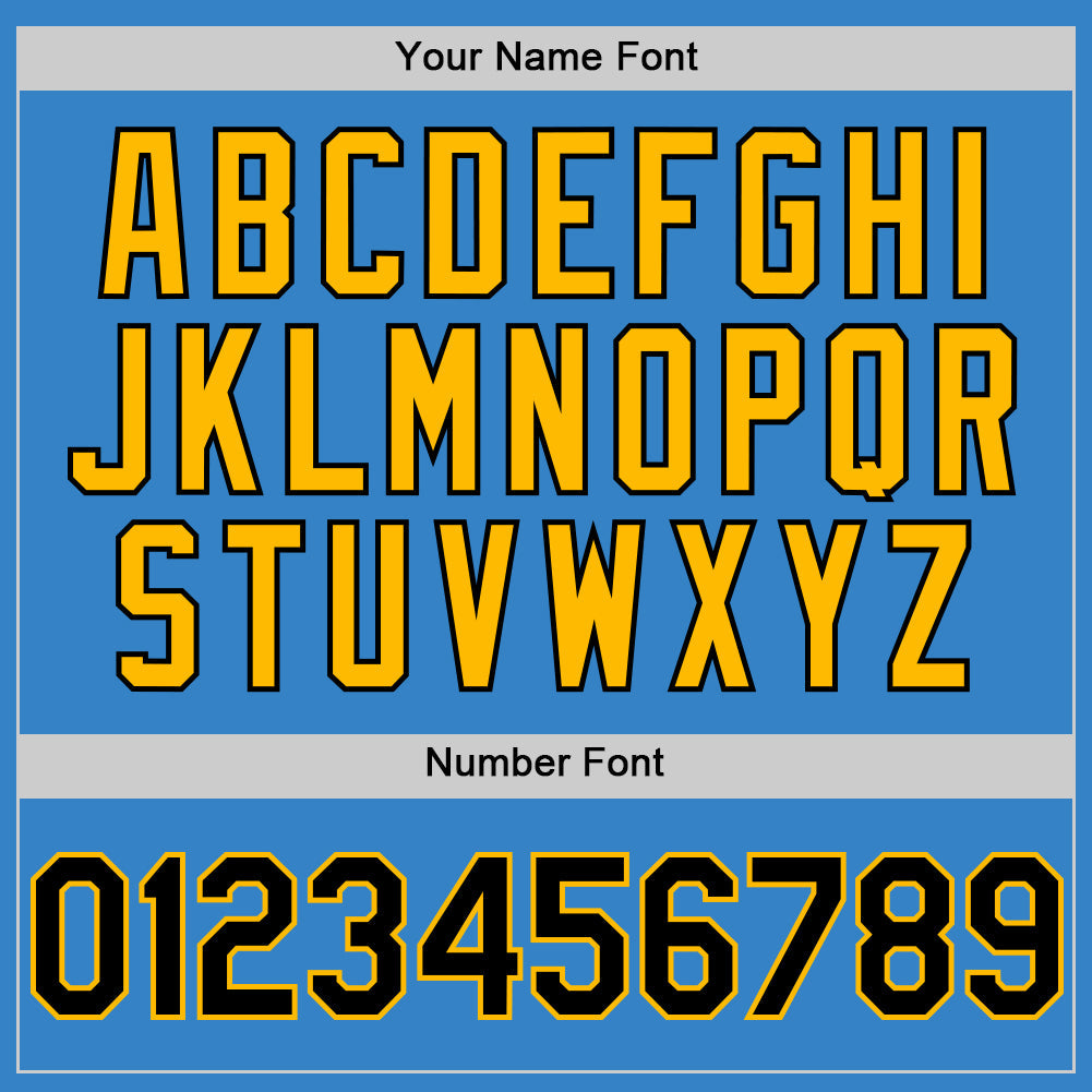 Custom Powder Blue Black-Gold Authentic Sleeveless Baseball Jersey - Sky-Custom