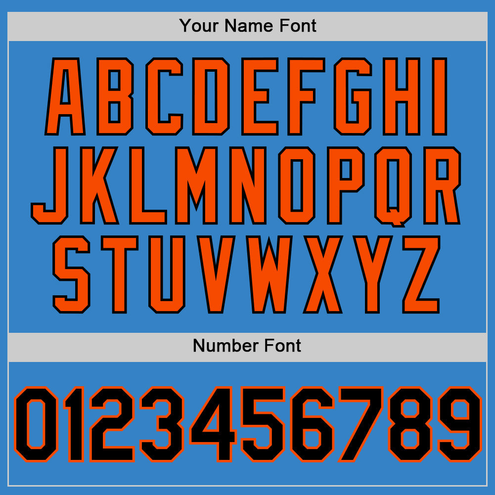 Custom Powder Blue Black-Orange Authentic Sleeveless Baseball Jersey - Sky-Custom