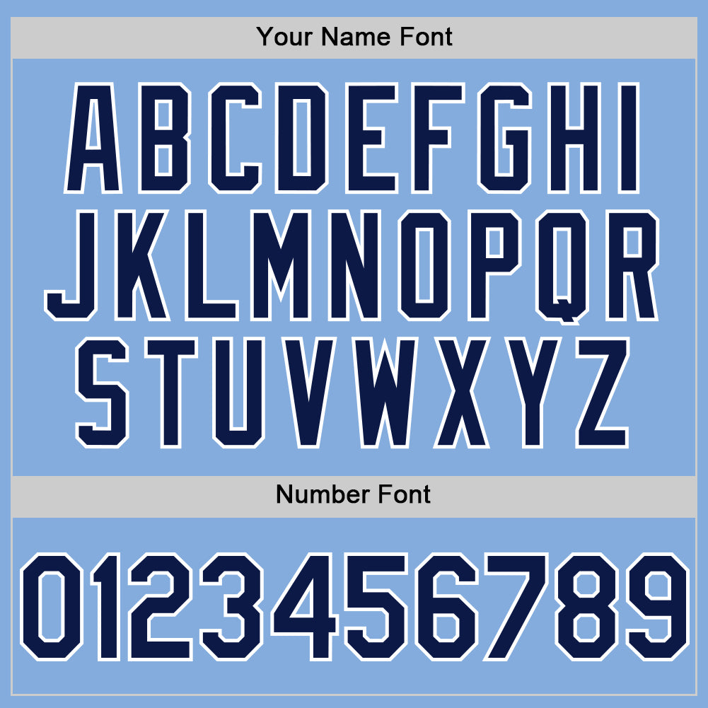 Custom Light Blue Navy-White Authentic Sleeveless Baseball Jersey - Sky-Custom