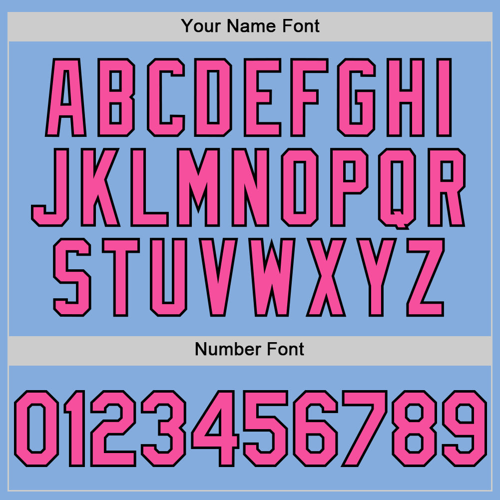 Custom Light Blue Pink-Black Authentic Sleeveless Baseball Jersey - Sky-Custom