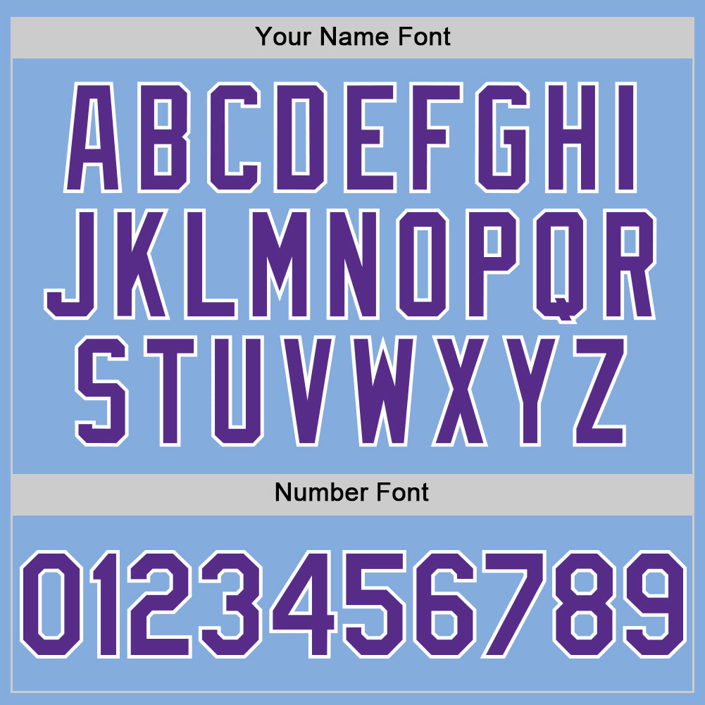 Custom Light Blue Purple-White Authentic Sleeveless Baseball Jersey - Sky-Custom