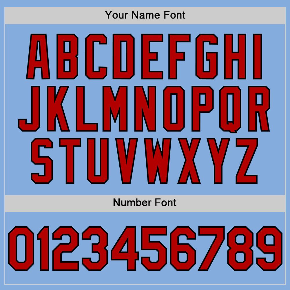 Custom Light Blue Red-Black Authentic Sleeveless Baseball Jersey - Sky-Custom