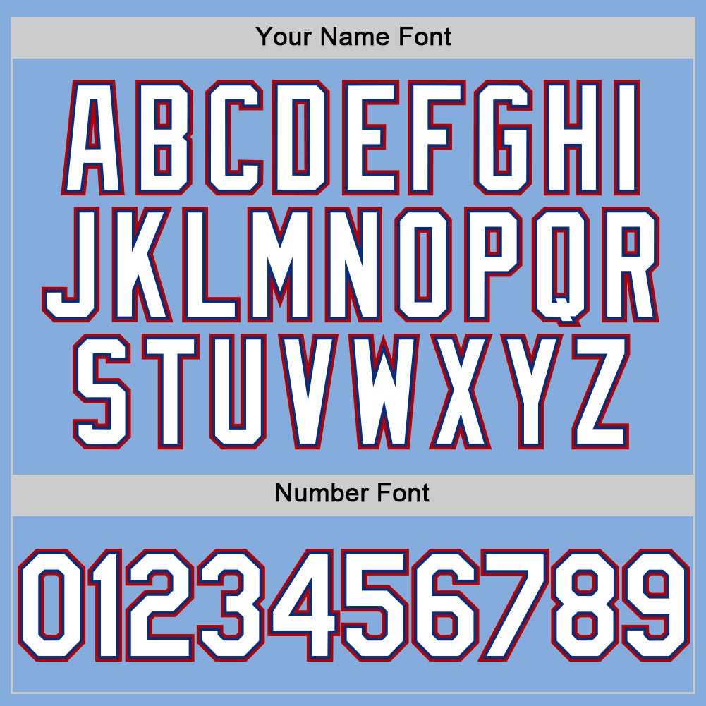 Custom Light Blue Royal-Red Authentic Sleeveless Baseball Jersey - Sky-Custom