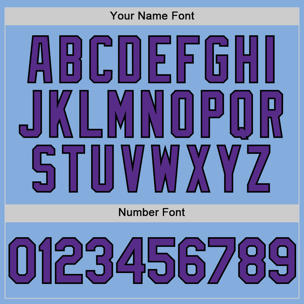 Custom Light Blue Purple-Black Authentic Sleeveless Baseball Jersey - Sky-Custom