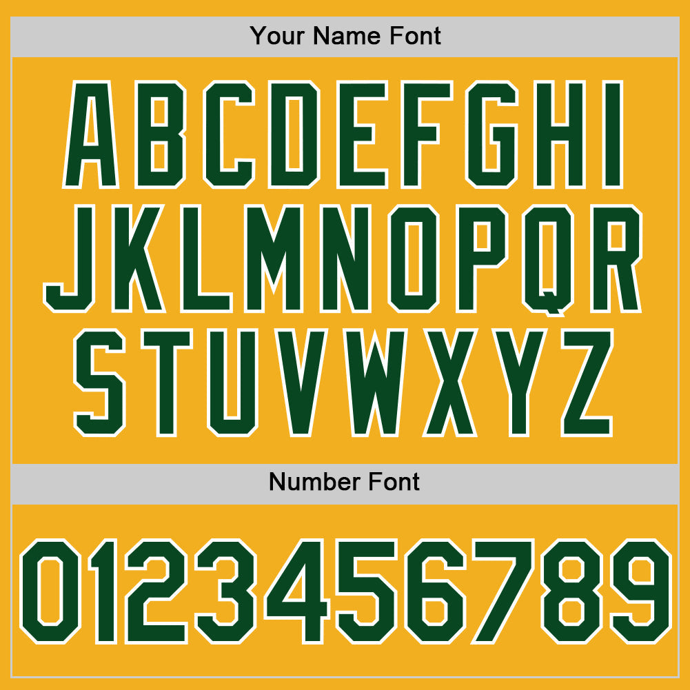 Custom Gold Green-White Authentic Sleeveless Baseball Jersey - Sky-Custom